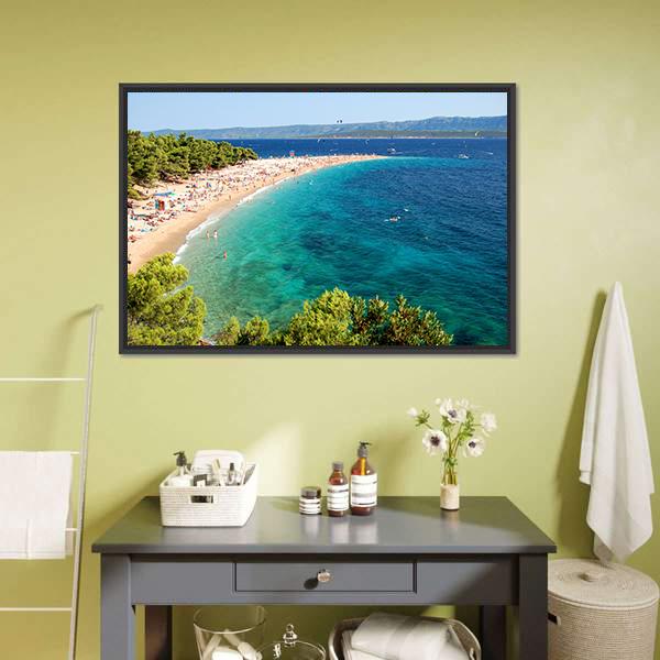 Golden Cape Croatia Canvas Wall Art-1 Piece-Floating Frame-24" x 16"-Tiaracle