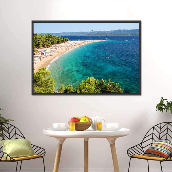 Golden Cape Croatia Canvas Wall Art-3 Horizontal-Gallery Wrap-25" x 16"-Tiaracle