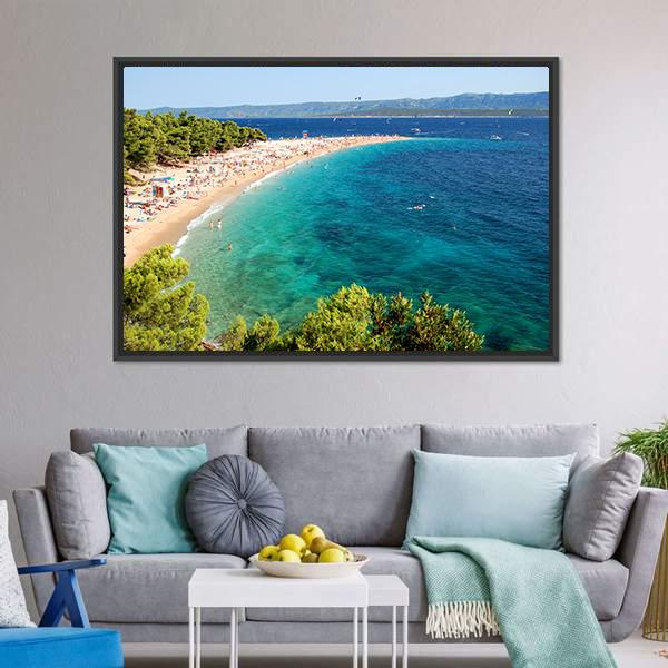 Golden Cape Croatia Canvas Wall Art-3 Horizontal-Gallery Wrap-25" x 16"-Tiaracle