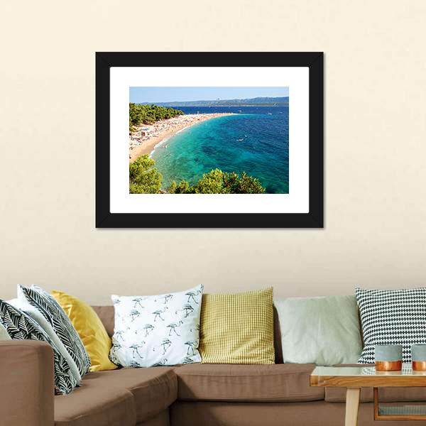 Golden Cape Croatia Canvas Wall Art-3 Horizontal-Gallery Wrap-25" x 16"-Tiaracle