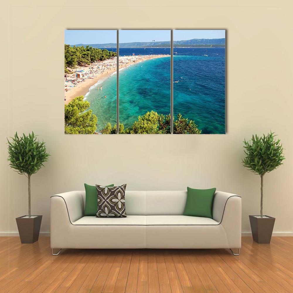 Golden Cape Croatia Canvas Wall Art-3 Horizontal-Gallery Wrap-37" x 24"-Tiaracle