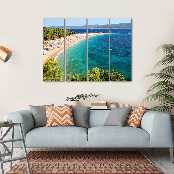 Golden Cape Croatia Canvas Wall Art-4 Horizontal-Gallery Wrap-34" x 24"-Tiaracle