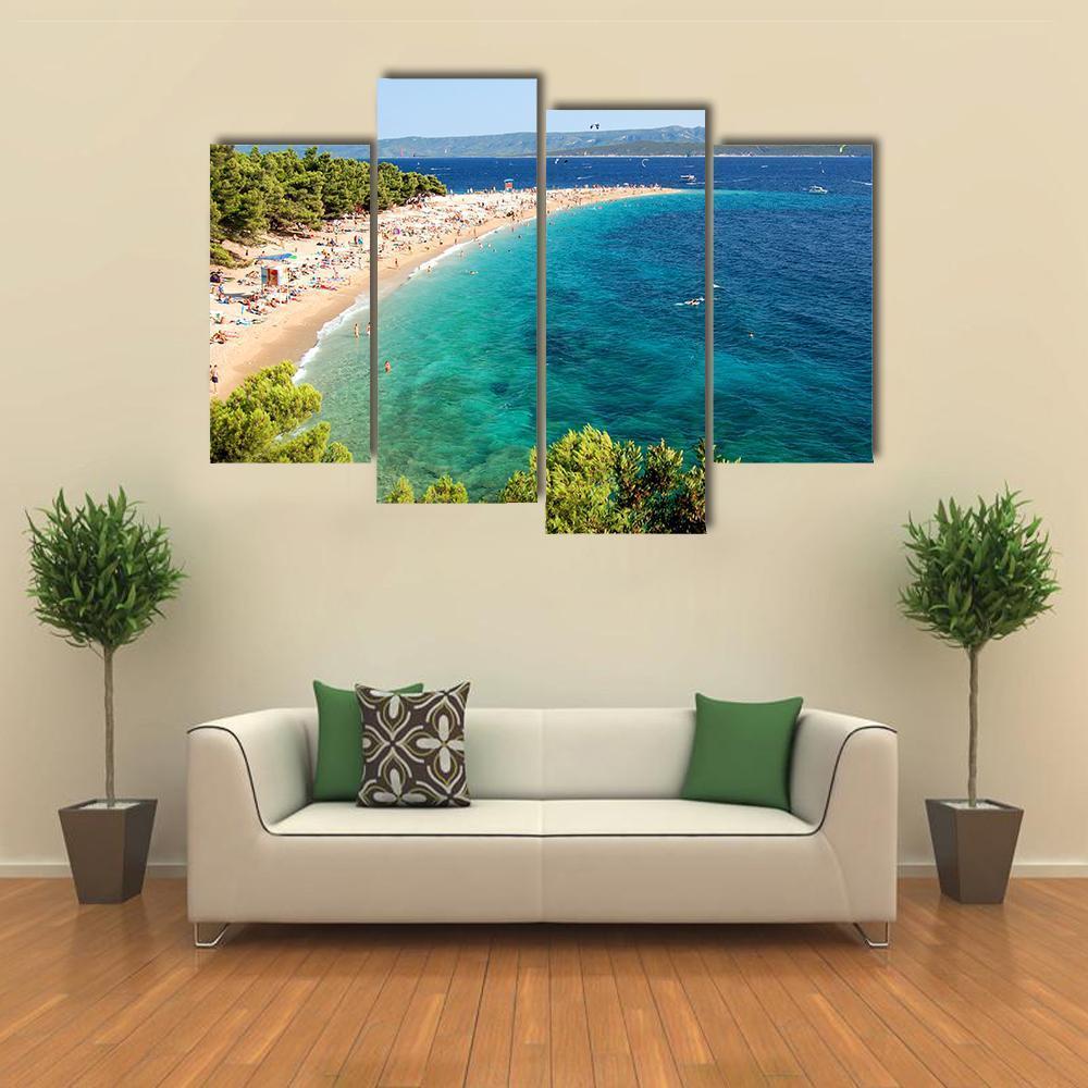 Golden Cape Croatia Canvas Wall Art-4 Pop-Gallery Wrap-50" x 32"-Tiaracle
