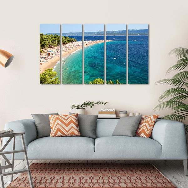 Golden Cape Croatia Canvas Wall Art-5 Horizontal-Gallery Wrap-22" x 12"-Tiaracle