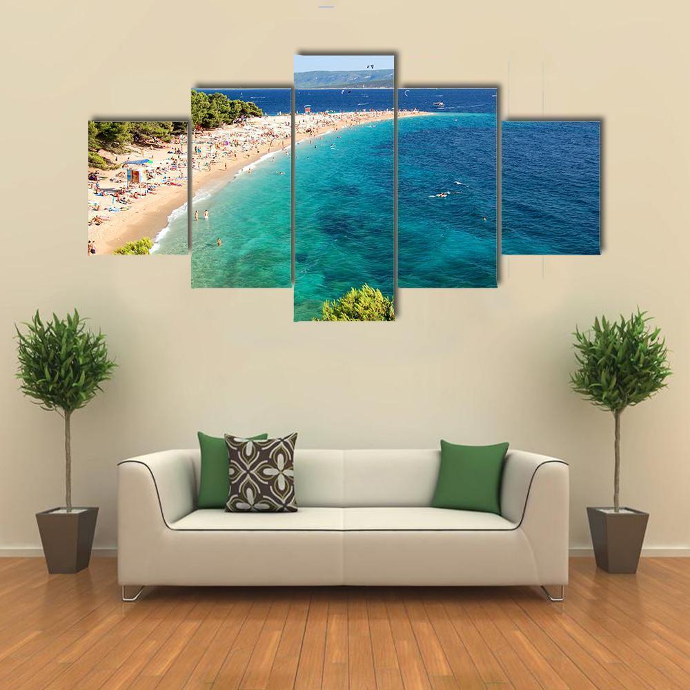 Golden Cape Croatia Canvas Wall Art-5 Star-Gallery Wrap-62" x 32"-Tiaracle