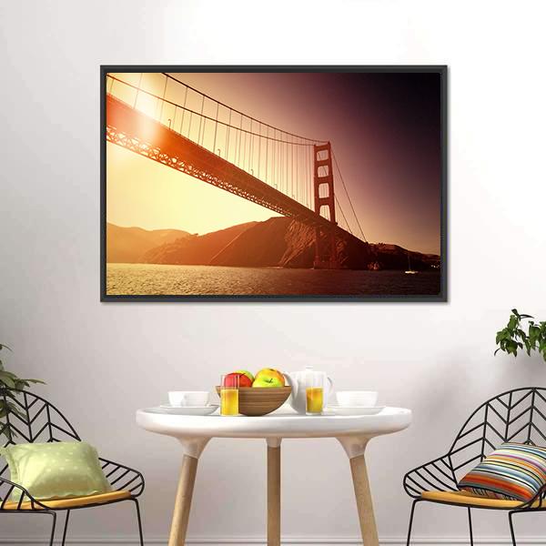 Golden Gate Bridge California Canvas Wall Art-3 Horizontal-Gallery Wrap-25" x 16"-Tiaracle