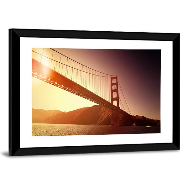 Golden Gate Bridge California Canvas Wall Art-3 Horizontal-Gallery Wrap-25" x 16"-Tiaracle