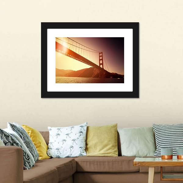 Golden Gate Bridge California Canvas Wall Art-3 Horizontal-Gallery Wrap-25" x 16"-Tiaracle