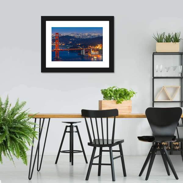 Golden Gate Bridge San Francisco Canvas Wall Art-5 Horizontal-Gallery Wrap-22" x 12"-Tiaracle