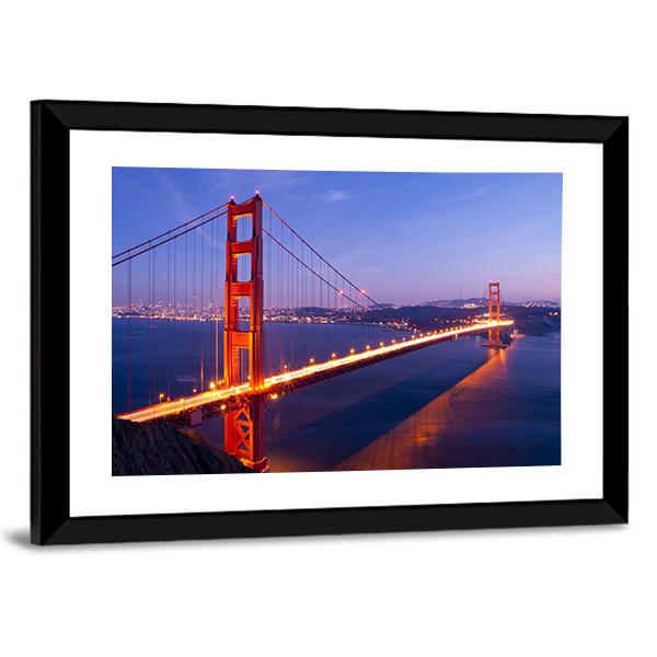 Golden Gate Bridge USA Canvas Wall Art-5 Horizontal-Gallery Wrap-22" x 12"-Tiaracle