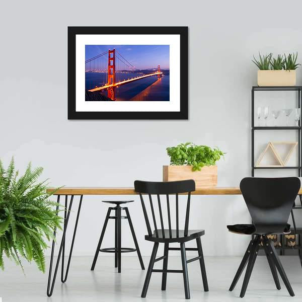 Golden Gate Bridge USA Canvas Wall Art-5 Horizontal-Gallery Wrap-22" x 12"-Tiaracle