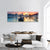 Sunrise With Stone Jetty Panoramic Canvas Wall Art-3 Piece-25" x 08"-Tiaracle