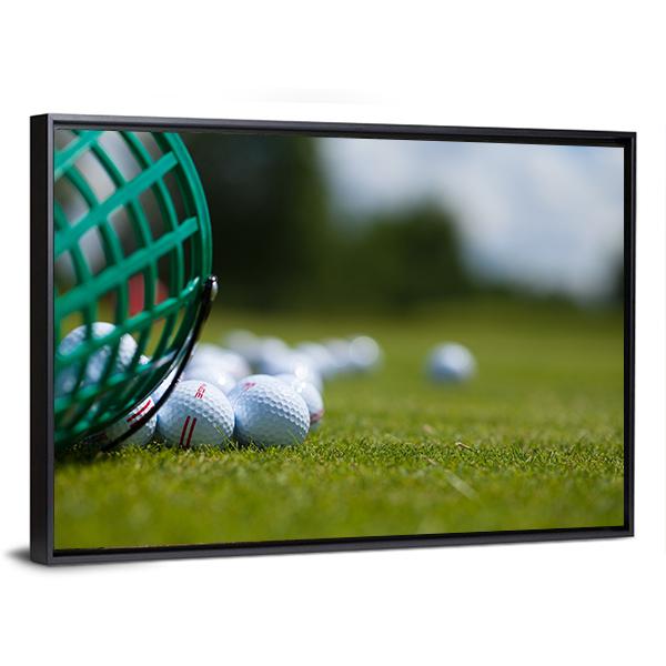 Golf Ball Basket Canvas Wall Art-3 Horizontal-Gallery Wrap-25&quot; x 16&quot;-Tiaracle