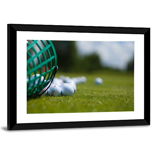 Golf Ball Basket Canvas Wall Art-3 Horizontal-Gallery Wrap-25&quot; x 16&quot;-Tiaracle