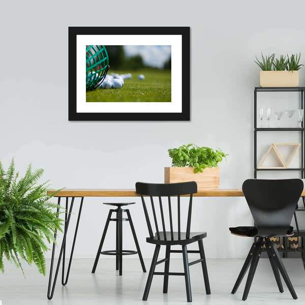 Golf Ball Basket Canvas Wall Art-3 Horizontal-Gallery Wrap-25&quot; x 16&quot;-Tiaracle