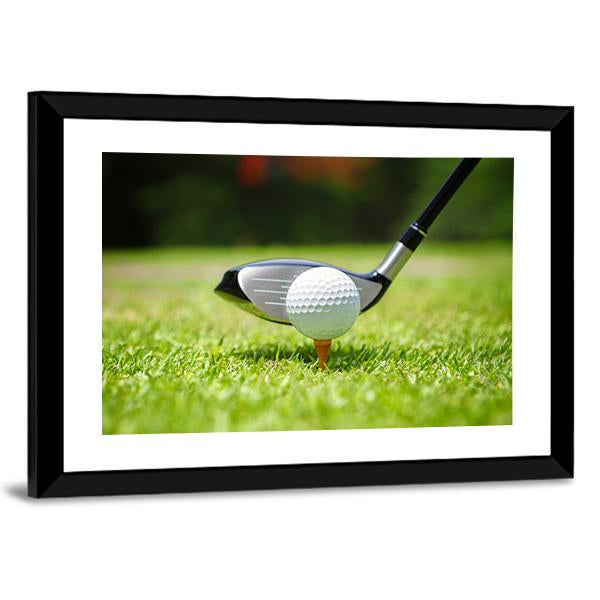 Golf Ball &amp; Club Canvas Wall Art-3 Horizontal-Gallery Wrap-25&quot; x 16&quot;-Tiaracle