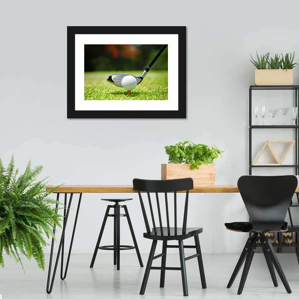 Golf Ball &amp; Club Canvas Wall Art-3 Horizontal-Gallery Wrap-25&quot; x 16&quot;-Tiaracle