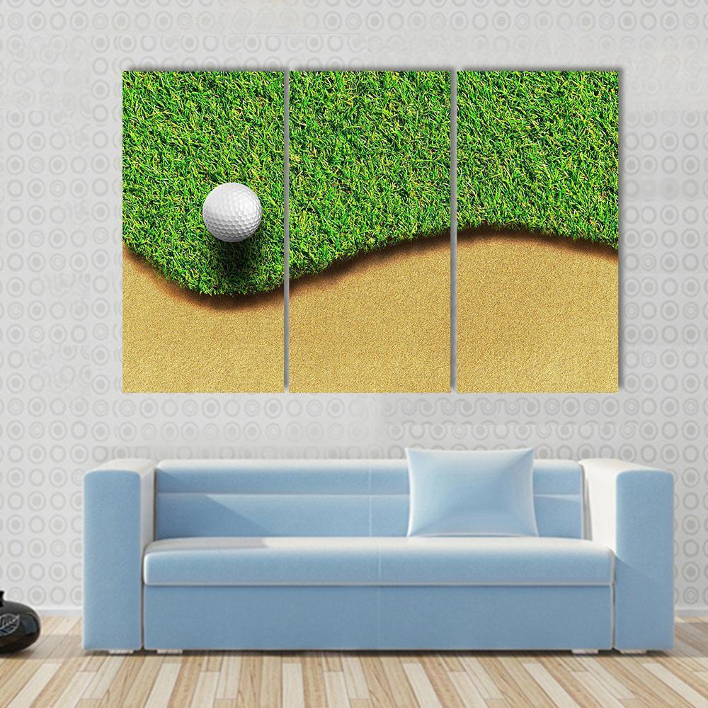 Golf Ball In Golf Courses Canvas Wall Art-3 Horizontal-Gallery Wrap-37&quot; x 24&quot;-Tiaracle