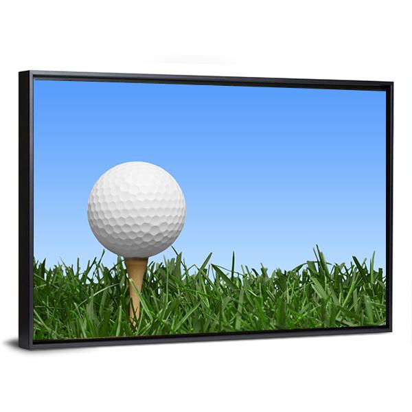 Golf Ball In Grass Canvas Wall Art-3 Horizontal-Gallery Wrap-25&quot; x 16&quot;-Tiaracle