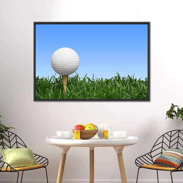 Golf Ball In Grass Canvas Wall Art-3 Horizontal-Gallery Wrap-25&quot; x 16&quot;-Tiaracle