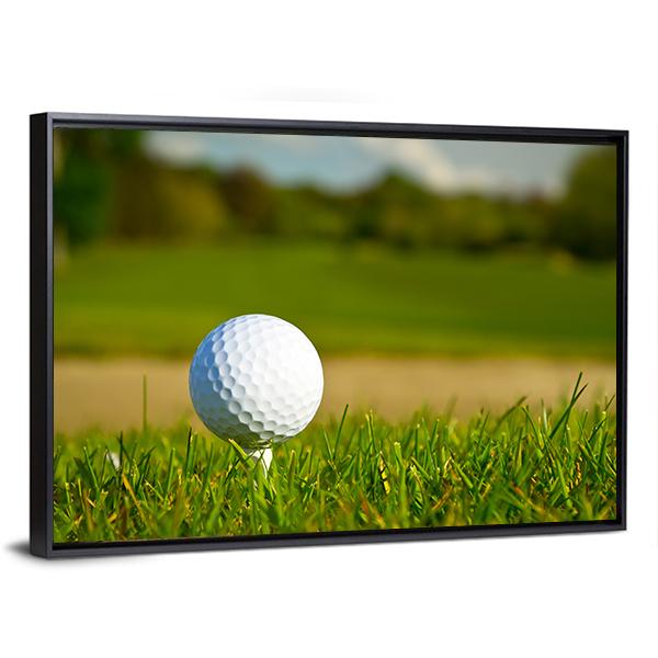 Golf Ball On Beautiful Course Canvas Wall Art-3 Horizontal-Gallery Wrap-25&quot; x 16&quot;-Tiaracle