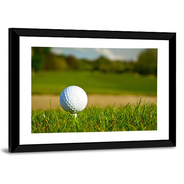 Golf Ball On Beautiful Course Canvas Wall Art-3 Horizontal-Gallery Wrap-25&quot; x 16&quot;-Tiaracle