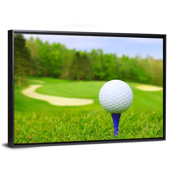 Golf Ball On Course Canvas Wall Art-3 Horizontal-Gallery Wrap-25&quot; x 16&quot;-Tiaracle