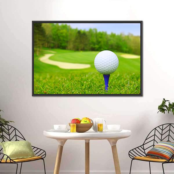 Golf Ball On Course Canvas Wall Art-5 Horizontal-Gallery Wrap-22" x 12"-Tiaracle