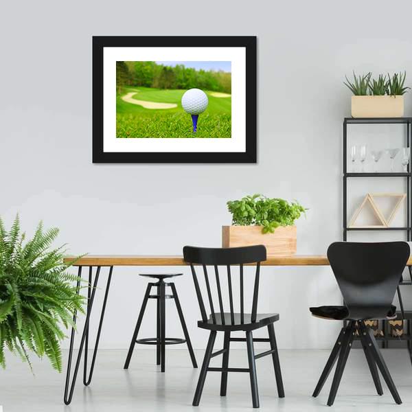 Golf Ball On Course Canvas Wall Art-3 Horizontal-Gallery Wrap-25&quot; x 16&quot;-Tiaracle