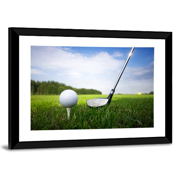Golf Club And Ball Canvas Wall Art-3 Horizontal-Gallery Wrap-25&quot; x 16&quot;-Tiaracle