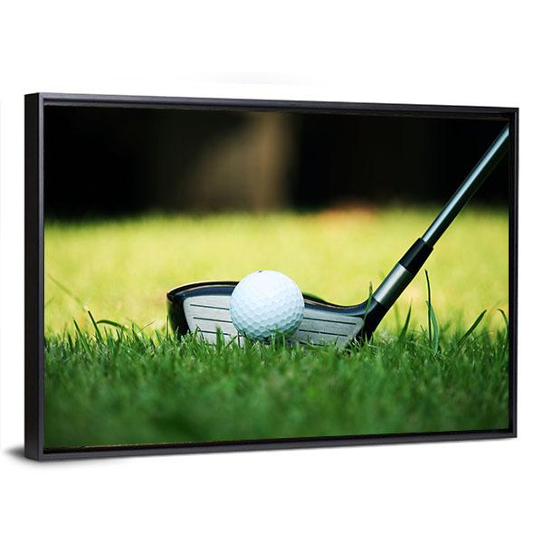 Golf Club & Ball Canvas Wall Art-3 Horizontal-Gallery Wrap-25" x 16"-Tiaracle