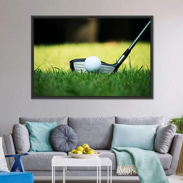 Golf Club & Ball Canvas Wall Art-3 Horizontal-Gallery Wrap-25" x 16"-Tiaracle