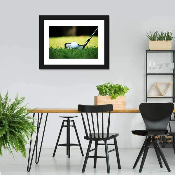 Golf Club & Ball Canvas Wall Art-5 Horizontal-Gallery Wrap-22" x 12"-Tiaracle