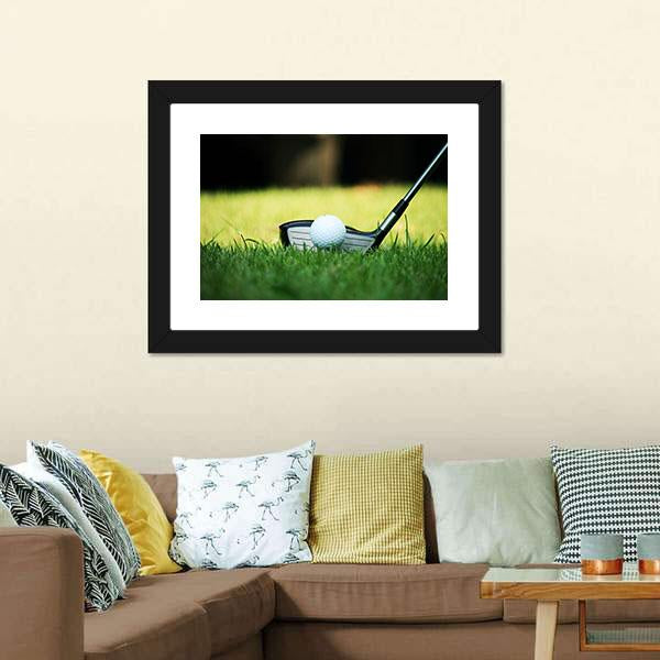 Golf Club & Ball Canvas Wall Art-5 Horizontal-Gallery Wrap-22" x 12"-Tiaracle