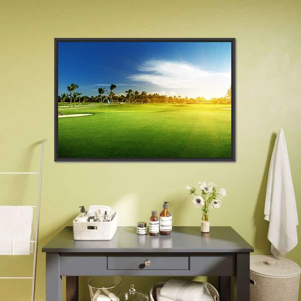 Golf Course Dominican Republic Canvas Wall Art-1 Piece-Floating Frame-24&quot; x 16&quot;-Tiaracle