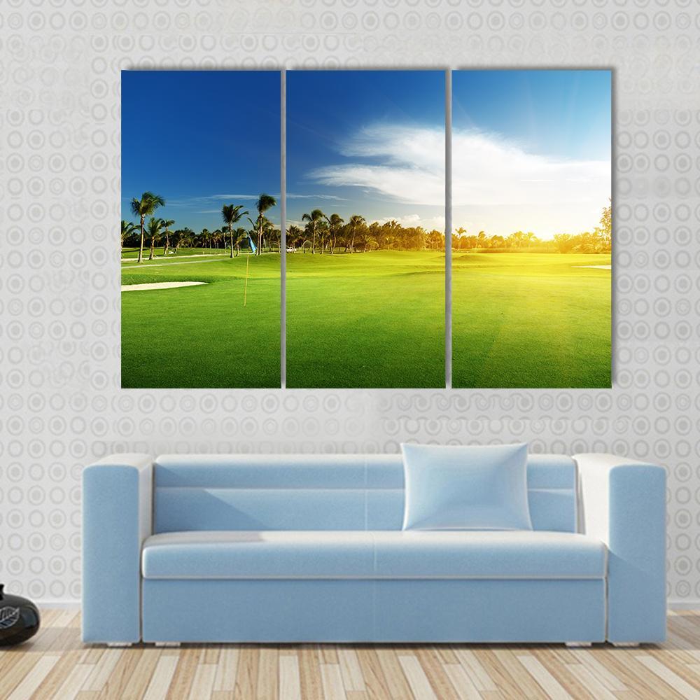Golf Course Dominican Republic Canvas Wall Art-3 Horizontal-Gallery Wrap-37&quot; x 24&quot;-Tiaracle