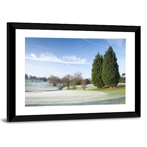 Golf Course Drapped In Winter Canvas Wall Art-3 Horizontal-Gallery Wrap-25&quot; x 16&quot;-Tiaracle