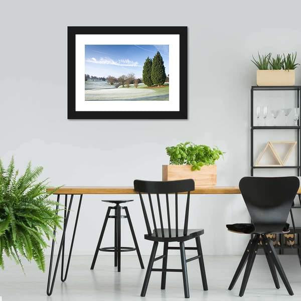 Golf Course Drapped In Winter Canvas Wall Art-3 Horizontal-Gallery Wrap-25&quot; x 16&quot;-Tiaracle