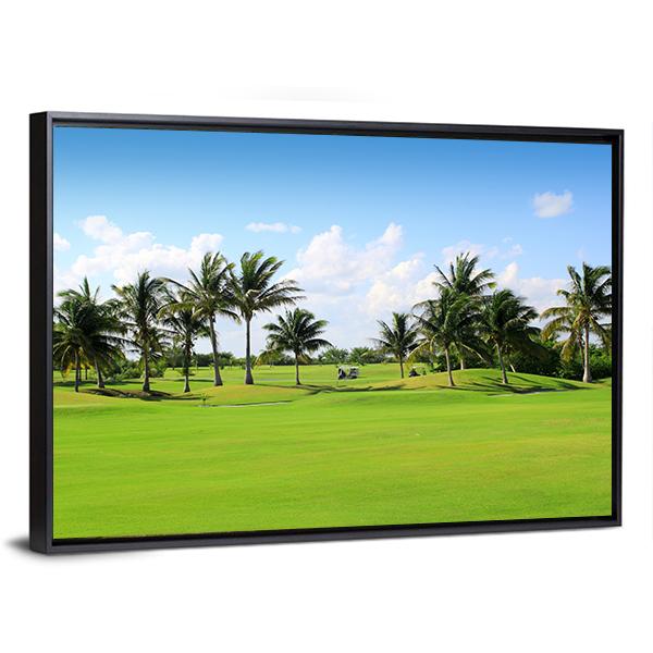 Golf Course In Mexico Canvas Wall Art-3 Horizontal-Gallery Wrap-25" x 16"-Tiaracle