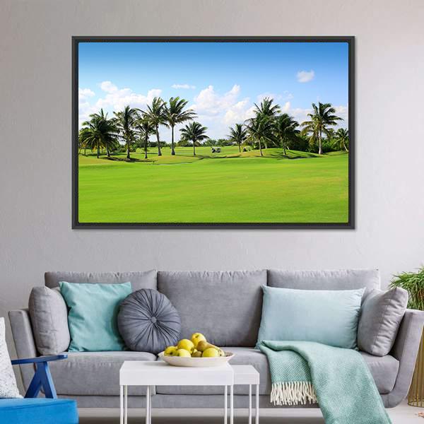 Golf Course In Mexico Canvas Wall Art-3 Horizontal-Gallery Wrap-25" x 16"-Tiaracle