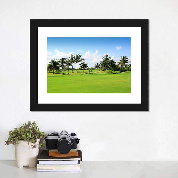 Golf Course In Mexico Canvas Wall Art-1 Piece-Framed Print-20" x 16"-Tiaracle