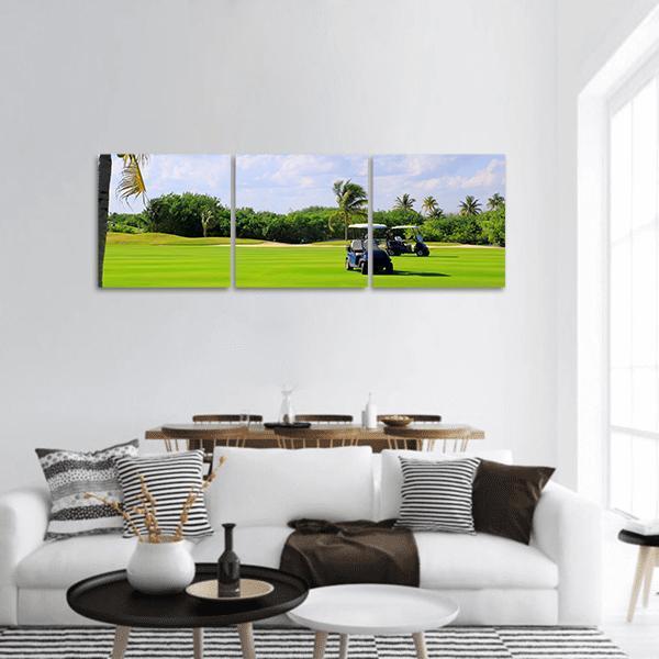 Golf Course Mexico Panoramic Canvas Wall Art-3 Piece-25&quot; x 08&quot;-Tiaracle