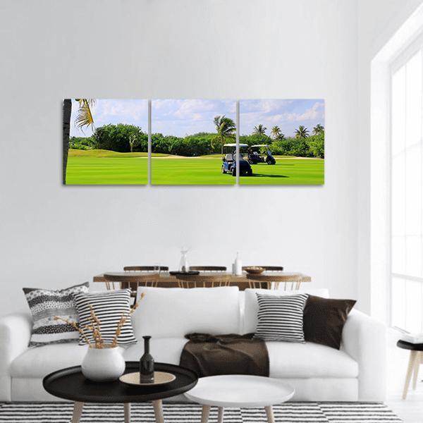 Golf Course Mexico Panoramic Canvas Wall Art-3 Piece-25" x 08"-Tiaracle