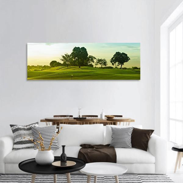 Golf Course Philippines Panoramic Canvas Wall Art-3 Piece-25" x 08"-Tiaracle