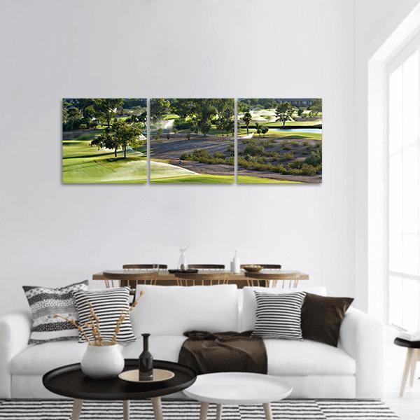 Golf Course In Phoenix Panoramic Canvas Wall Art-1 Piece-36" x 12"-Tiaracle