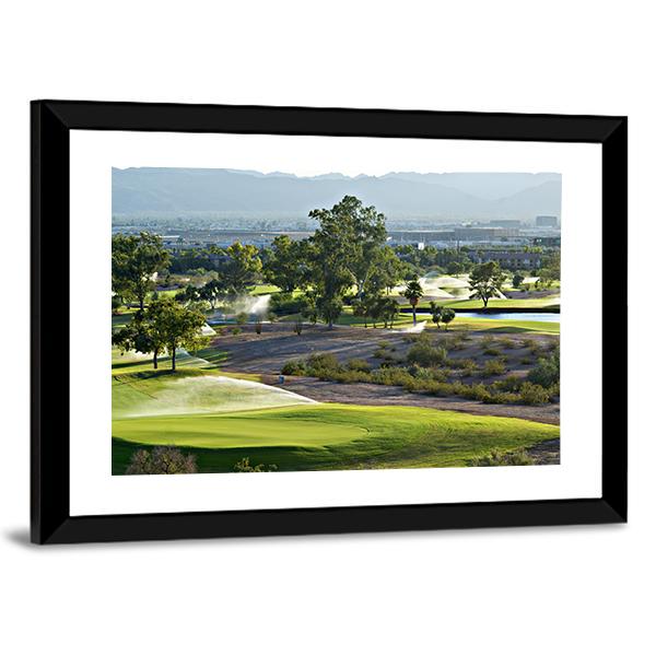 Golf Course In Phoenix Canvas Wall Art-3 Horizontal-Gallery Wrap-25&quot; x 16&quot;-Tiaracle
