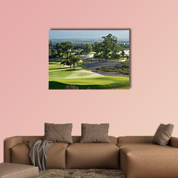 Golf Course In Phoenix Canvas Wall Art-1 Piece-Gallery Wrap-48&quot; x 32&quot;-Tiaracle