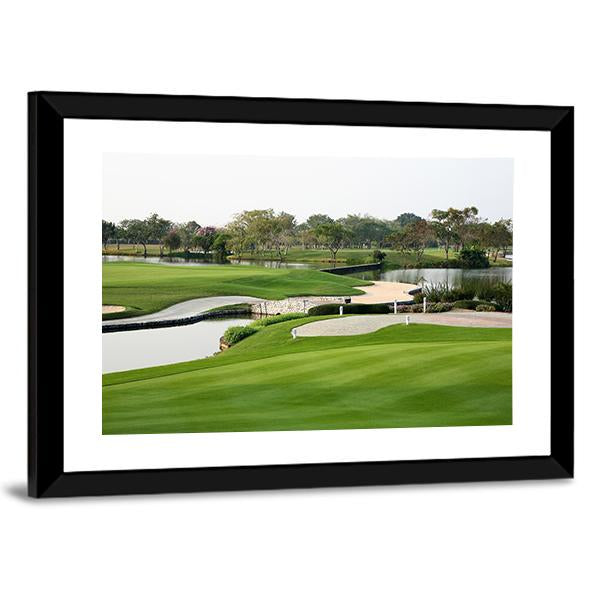 Golf Course Landscape Canvas Wall Art-3 Horizontal-Gallery Wrap-25" x 16"-Tiaracle