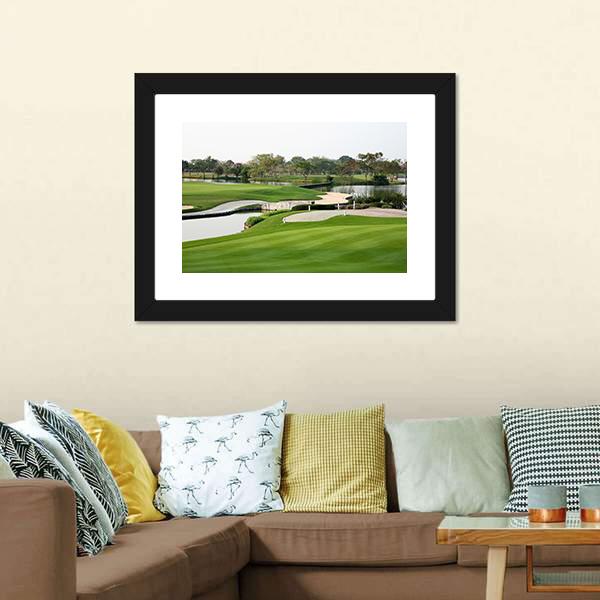 Golf Course Landscape Canvas Wall Art-3 Horizontal-Gallery Wrap-25&quot; x 16&quot;-Tiaracle