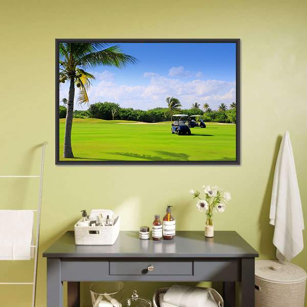 Golf Course Mexico Canvas Wall Art-1 Piece-Floating Frame-24&quot; x 16&quot;-Tiaracle